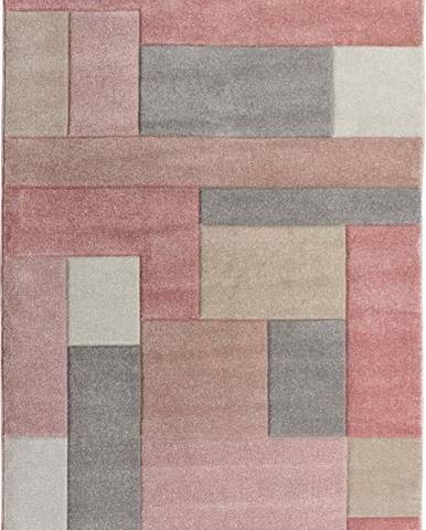 Růžovo-šedý koberec Flair Rugs Cosmos, 160 x 230 cm