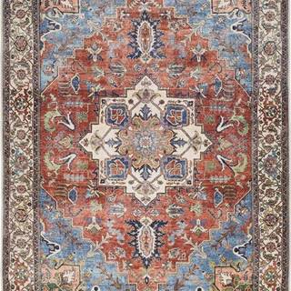 Hnědo-červený koberec s podílem bavlny Universal Haria, 120 x 170 cm