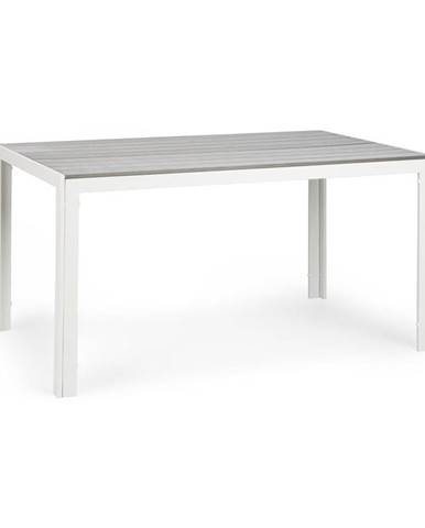 Blumfeldt Bilbao, zahradní stůl, 150 x 90 cm, polywood, hliník, bílá/světlešedá