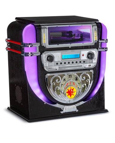 Auna Graceland Mini, Jukebox, CD přehrávač, přehrávač desek, DAB+/FM rádio, LED dioda