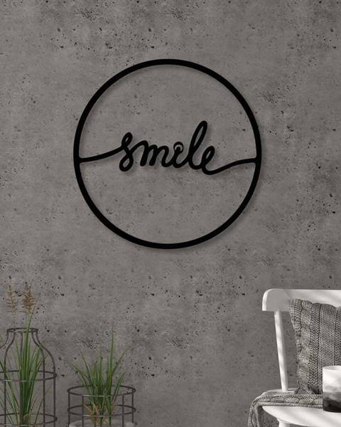 Homitis Nástěnná kovová dekorace Smile, ⌀ 40 cm