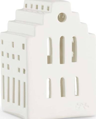 Bílá keramická lucerna Kähler Design Long Church, výška 10 cm