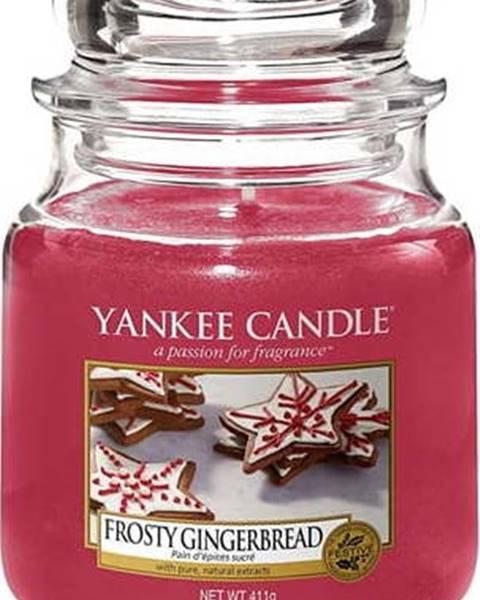 Yankee candle Vonná svíčka Yankee Candle Frosty Gingerbread, doba hoření 65 h