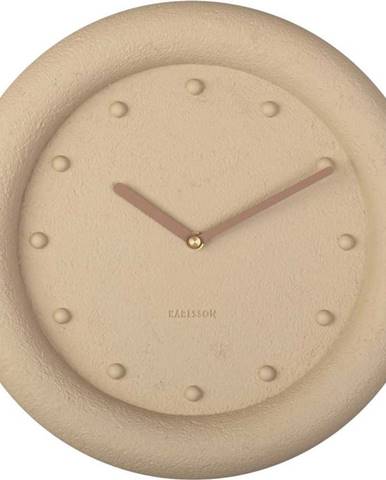 Béžové nástěnné hodiny Karlsson Petra, ø 30 cm