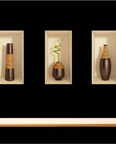 Sada tří 3D samolepek Ambiance Bamboo