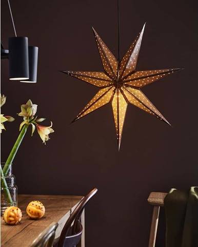 Hnědá vánoční závěsná světelná dekorace Markslöjd Glitter, délka 75 cm