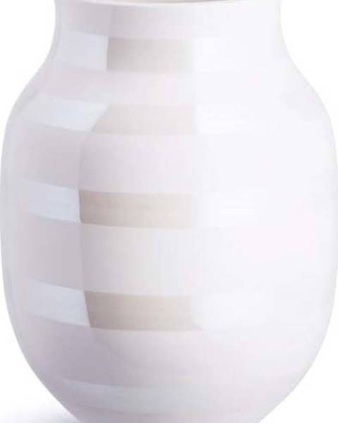Kähler Design Bílá kameninová váza Kähler Design Omaggio, výška 20 cm