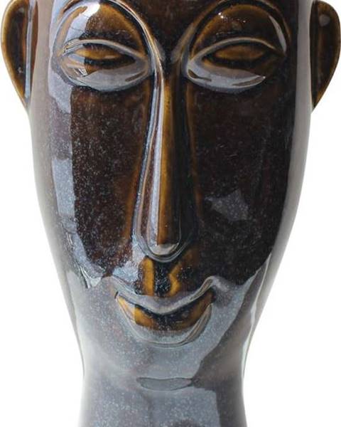 PT LIVING Tmavě hnědá porcelánová váza PT LIVING Mask, výška 27,2 cm
