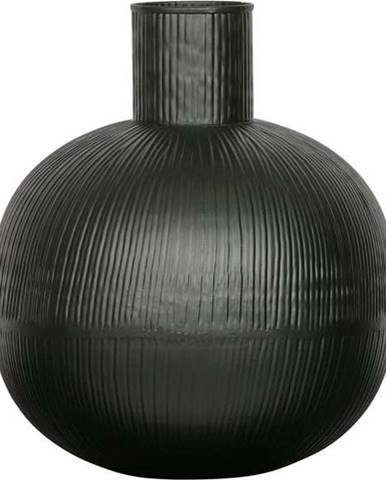 Kovová váza v černém dekoru WOOOD Pixie