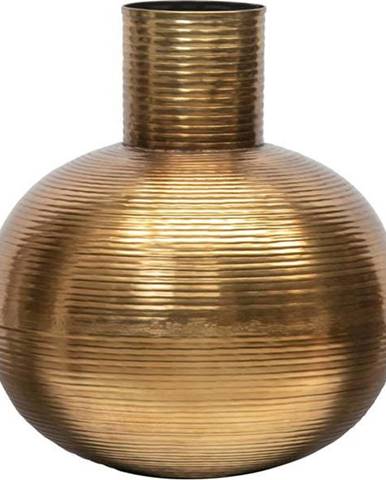 Kovová váza ve zlatém dekoru WOOOD Pixie