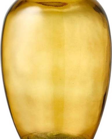Žlutá skleněná váza Bitz Kusintha, ø 17,5 cm