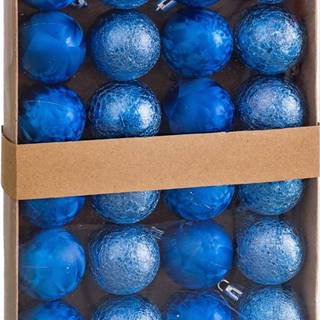 Sada 24 vánočních ozdob v modré barvě Unimasa Aguas, ø 4 cm