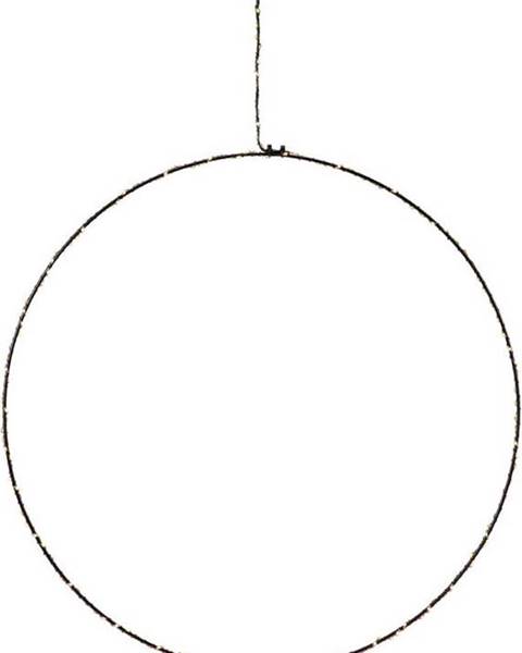 Markslöjd Černá vánoční závěsná světelná dekorace Markslöjd Alpha Circle, výška 45 cm