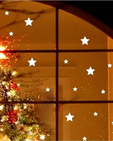 Elektrostatická vánoční samolepka Ambiance Bright White Stars