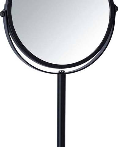 Černé kosmetické zrcadlo Wenko Assisi, ⌀ 17 cm