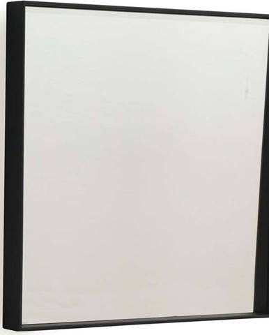 Černé nástěnné zrcadlo Geese Thin, 40 x 40 cm
