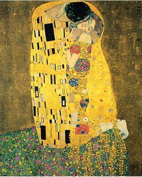 Fedkolor Reprodukce obrazu Gustav Klimt - The Kiss, 60 x 60 cm