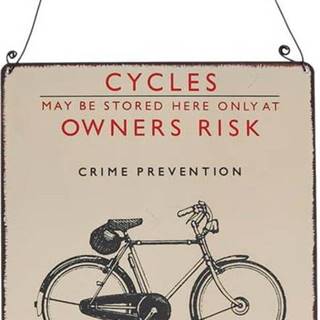Nástěnná cedule retro jízdní kolo Rex London Bicycle, 17 x 23 cm