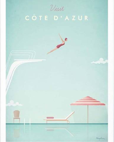 Plakát Travelposter Côte d'Azur, 50 x 70 cm