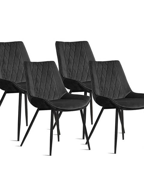 BAUMAX Židle Dubai Černá BL19/ Noha Černá - 4 ks