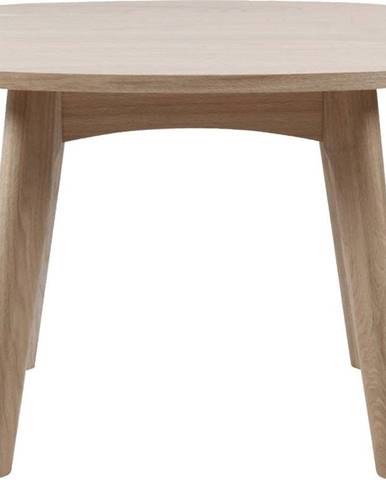 Odkládací stolek s podnožím z dubového dřeva Actona Marte, ⌀ 58 cm