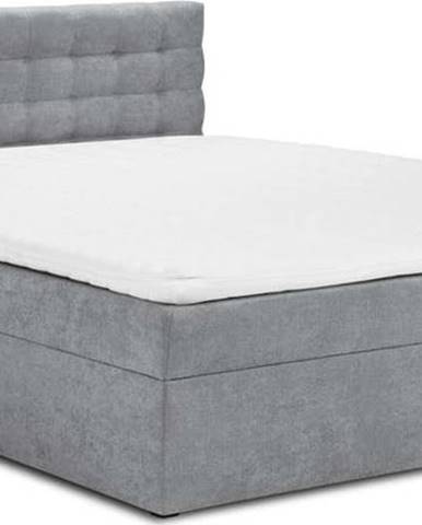 Šedá boxspring postel s úložným prostorem 180x200 cm Jade – Mazzini Beds