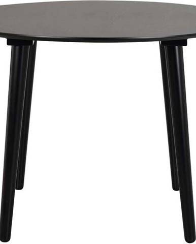 Černý jídelní stůl Rowico Lotta, ø 106 cm
