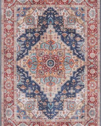 Tmavě modro-červený koberec Nouristan Sylla, 80 x 150 cm