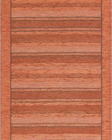 Oranžový běhoun Floorita Velour, 55 x 140 cm