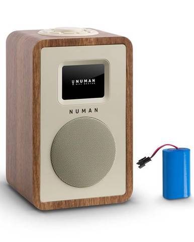 Numan Mini One Design digitální rádio bluetooth DAB + FM AUX ořech včetně nabíjecí baterie