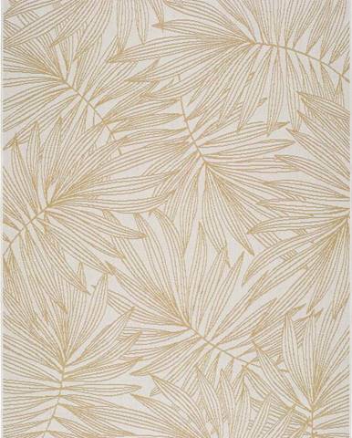 Béžový venkovní koberec Universal Hibis Leaf, 160 x 230 cm