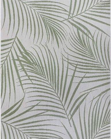 Zeleno-šedý venkovní koberec Ragami Flora, 160 x 230 cm