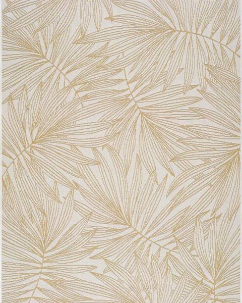 Universal Béžový venkovní koberec Universal Hibis Leaf, 135 x 190 cm