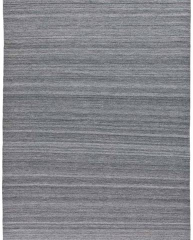 Tmavě šedý venkovní koberec z recyklovaného plastu Universal Liso, 60 x 120 cm