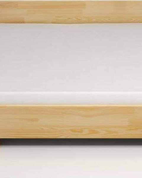 SKANDICA Dvoulůžková postel z borovicového dřeva s úložným prostorem SKANDICA Spectrum, 200 x 200 cm