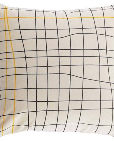 Béžový dětský polštář z organické bavlny Kave Home Saori Striped 45 x 45 cm