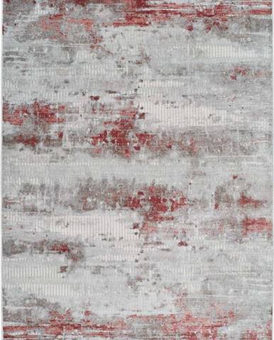 Šedo-oranžový koberec Universal Babek Vintage, 80 x 150 cm