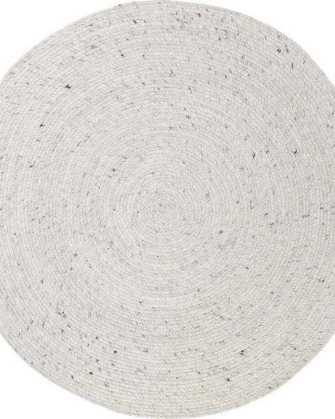 Nattiot Bílý ručně vyrobený koberec ze směsi vlny a bavlny Nattiot Neethu, ø 140 cm