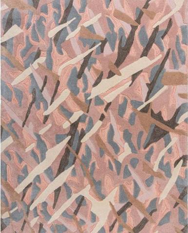 Šedo-růžový koberec Flair Rugs Bark, 160 x 230 cm