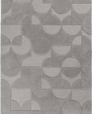 Šedý vlněný koberec Flair Rugs Gigi, 120 x 170 cm
