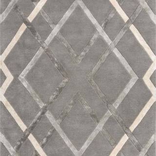 Šedý viskózový koberec Flair Rugs Trellis, 120 x 170 cm