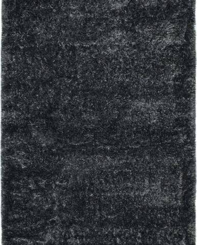 Antracitově šedý koberec Universal Aloe Liso, 80 x 150 cm