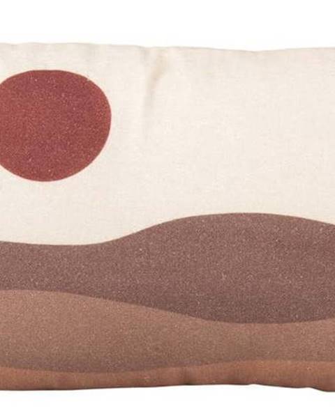 PT LIVING Hnědo-béžový bavlněný polštář PT LIVING Sand Sunset, 50 x 30 cm