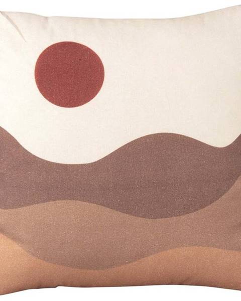 PT LIVING Hnědo-béžový bavlněný polštář PT LIVING Sand Sunset, 45 x 45 cm