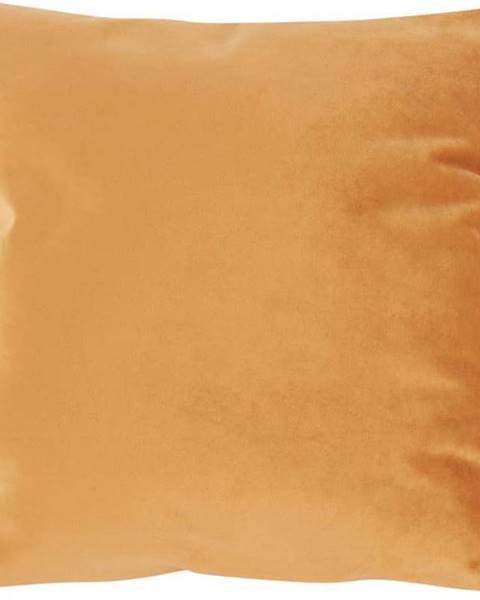 Oranžový sametový polštář PT LIVING Tender, 40 x 40 cm