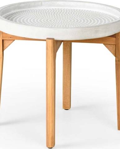 Zahradní stolek s šedou betovonou deskou Bonami Selection Bari, ø 55 cm