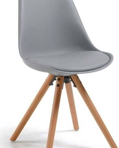 Šedá židle s bukovými nohami Bonami Essentials Lumos