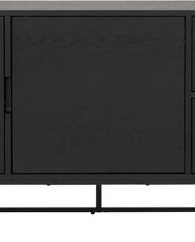 Černá komoda Tenzo Lipp, 176 x 76 cm