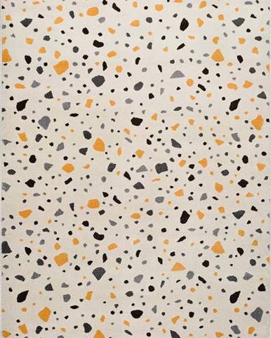 Bílý koberec Universal Adra Punto, 133 x 190 cm