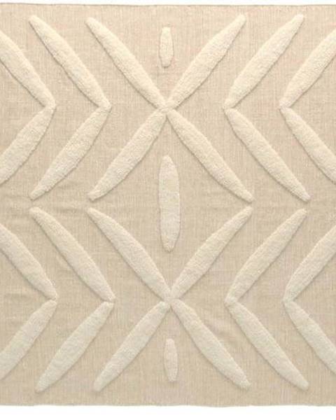 Béžový koberec z vlny Kave Home Dethra, 140 x 200 cm